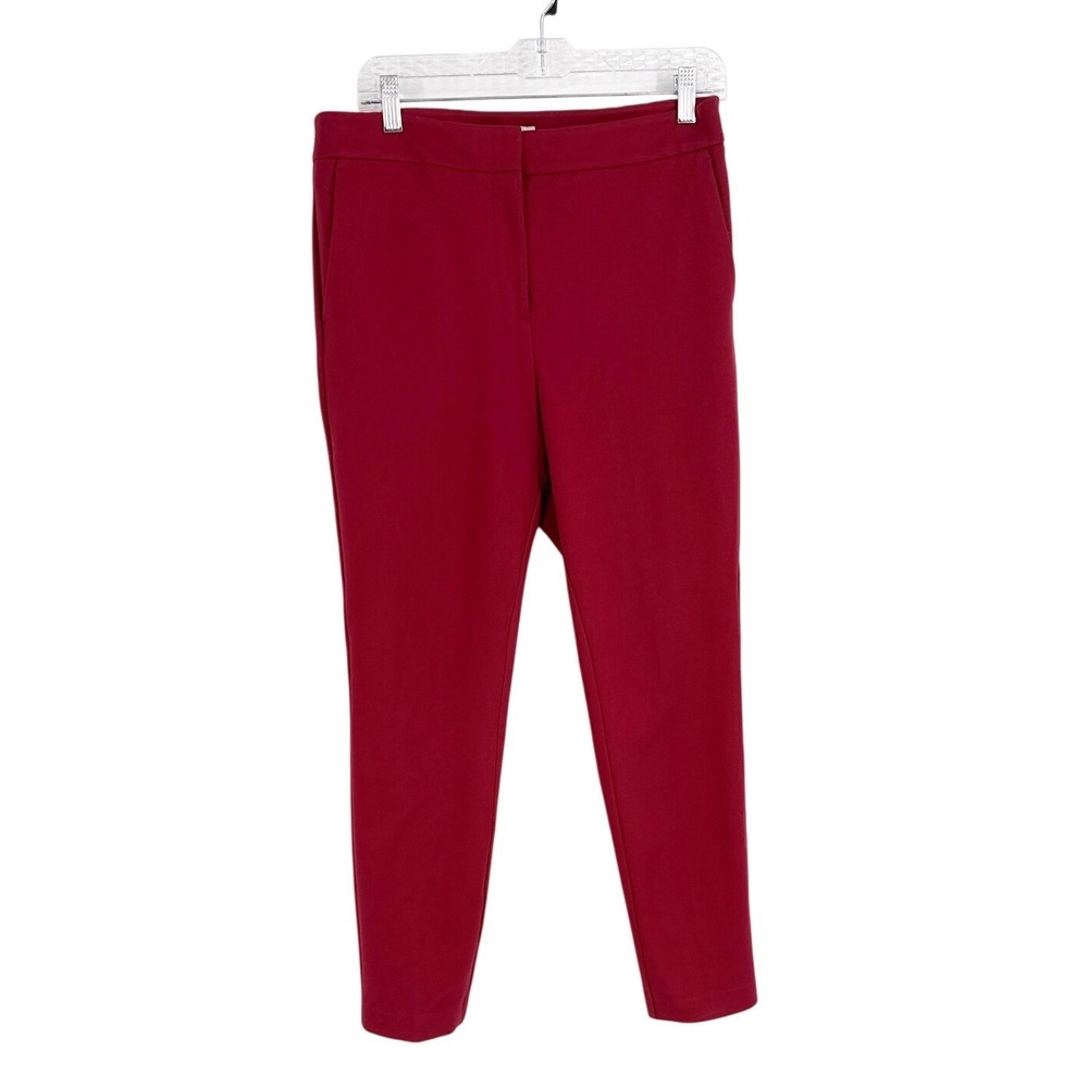 Boden Highgate Ponte Pants Trousers Berry Red Womens Size 10R Slim Leg Pants